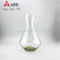 Clear Wine Decanter Base With Green